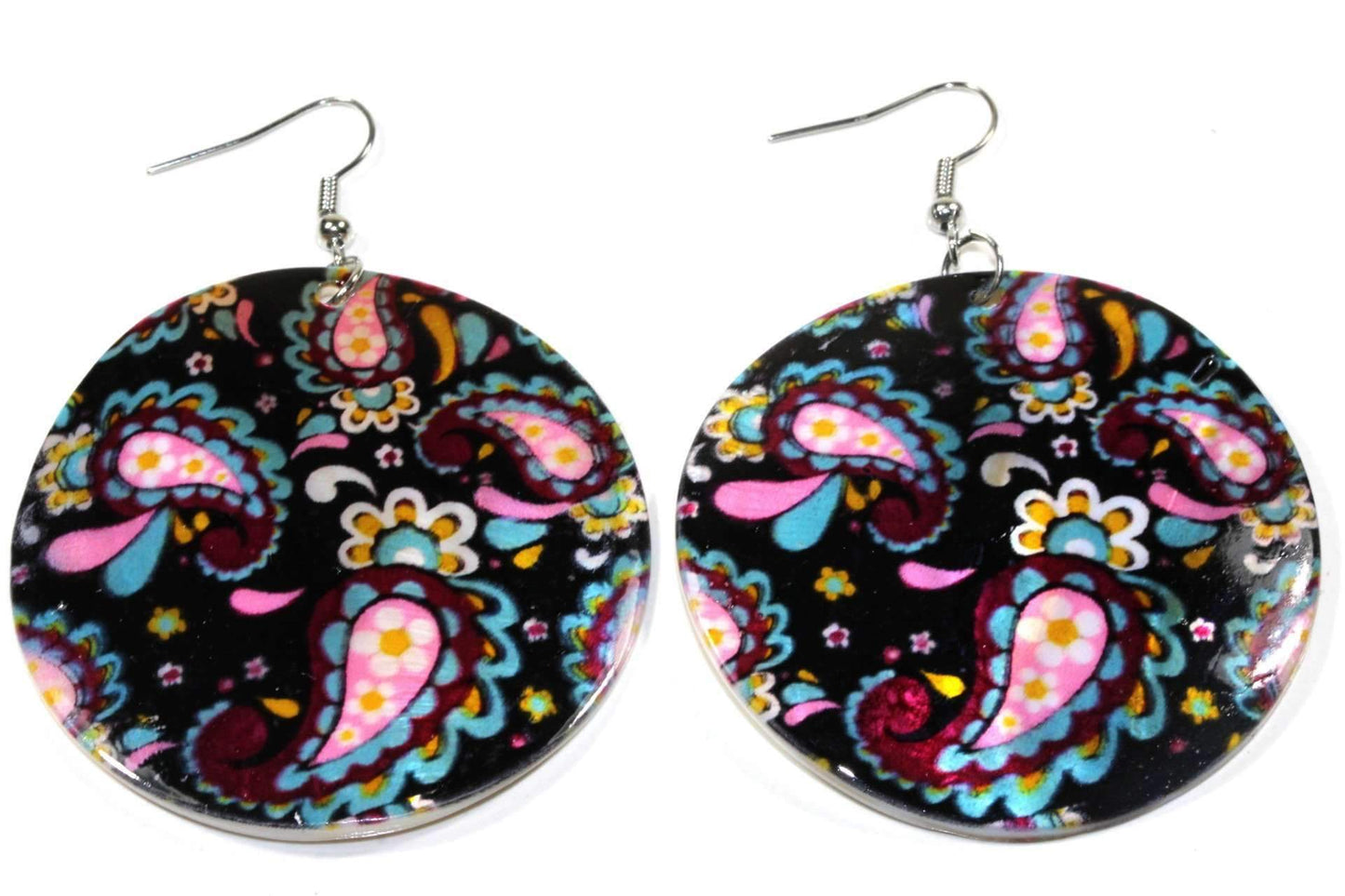 Paisley Mehndi Henna Art Mother of Pearl Earrings