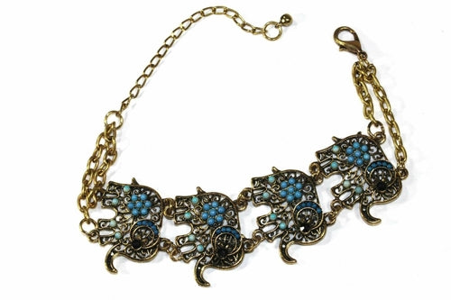 Colorful Bead Drop Elephant Bracelet