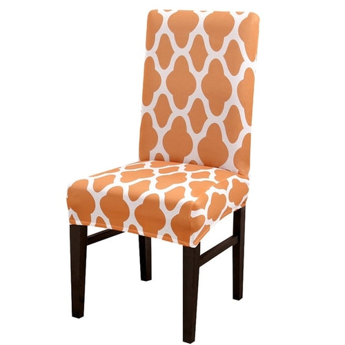 1/2/4pcs Geometric Printed Chair Cover Washable
