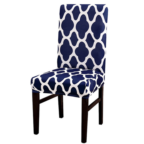 1/2/4pcs Geometric Printed Chair Cover Washable