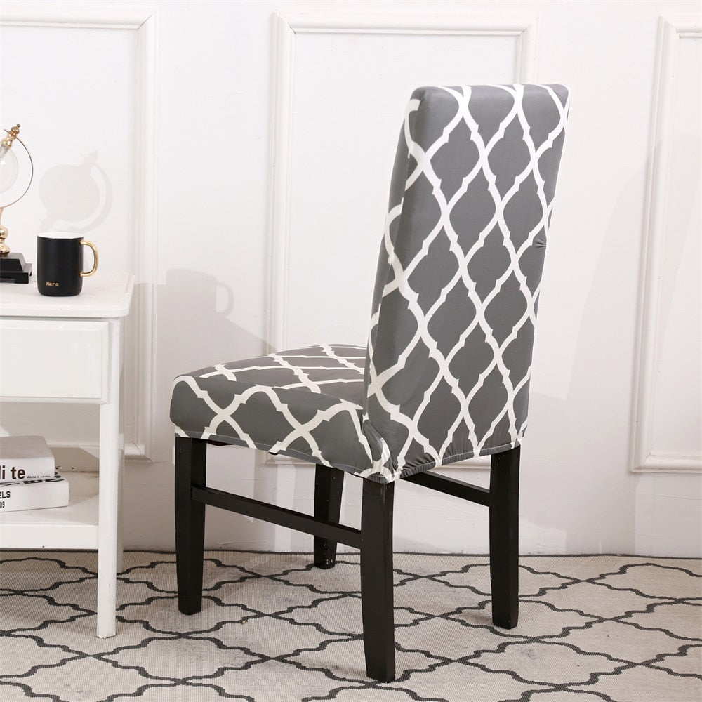 1/2/4pcs Geometric Printed Chair Cover Washable