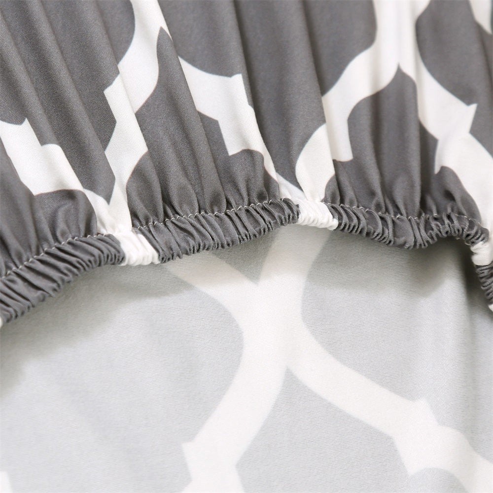 1/2/4pcs Geometric Printed Chair Cover Washable