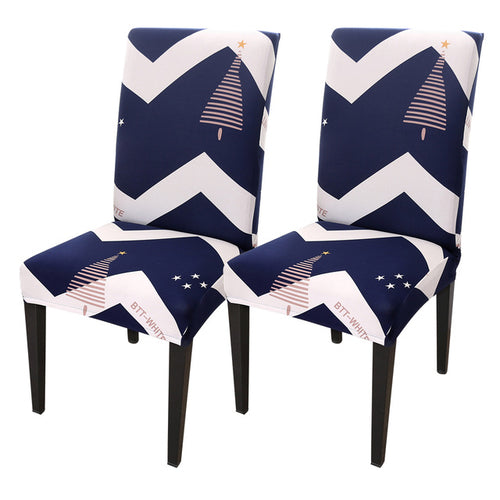 1/2pcs Kitchen Chair Cover Dining Seat Cover Black