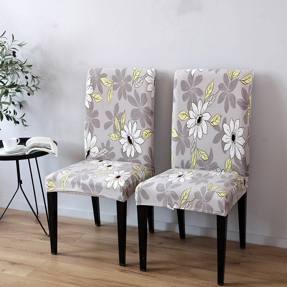 1/2pcs Kitchen Chair Cover Dining Seat Cover Black