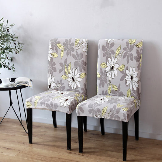 1/2pcs Kitchen Chair Cover Dining Seat Cover Black