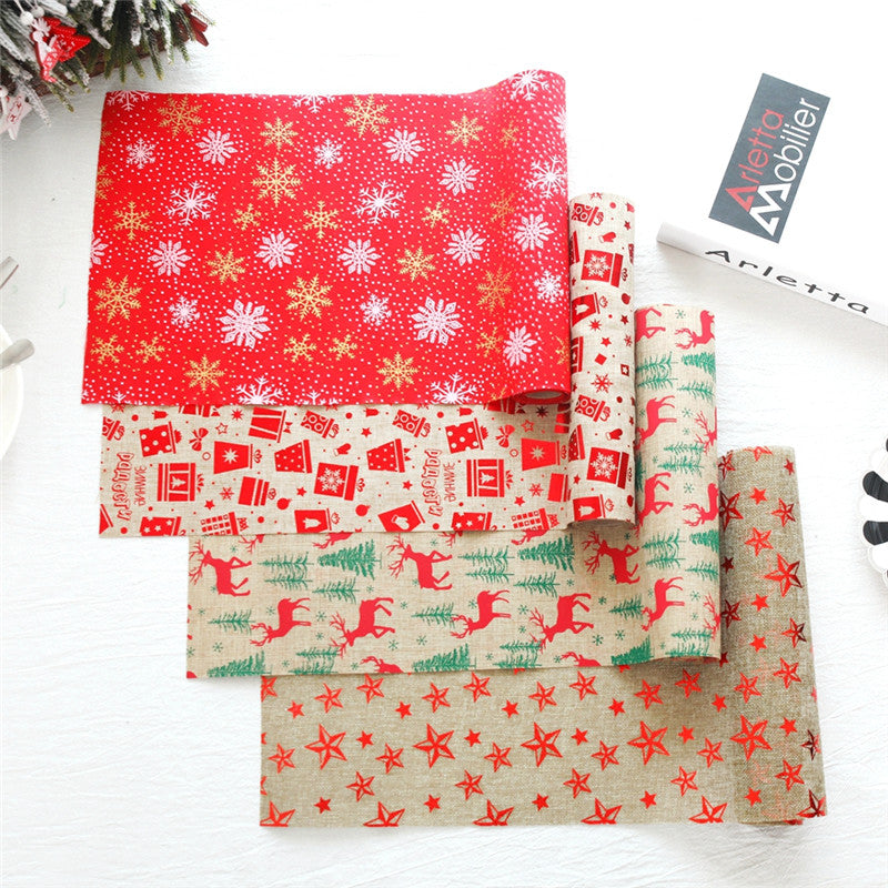 1/4PCS Christmas Flag Santa Claus Tapestry Table