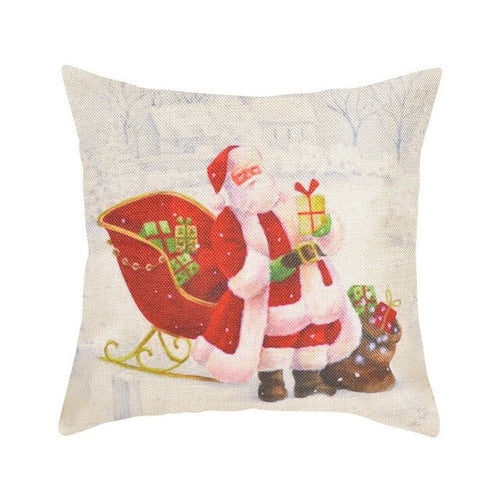 1/6Pcs 45*45cm Christmas Cushion Cover Santa Claus
