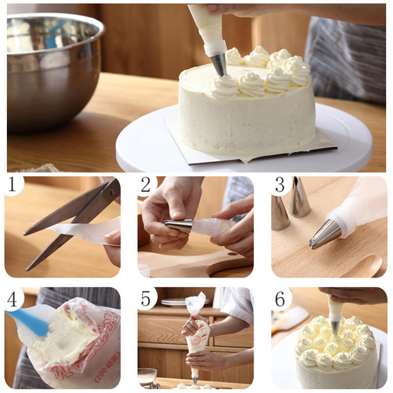 100/200/300PCs Disposable Pastry Bags Icing Piping