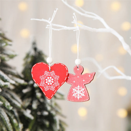 12pcs Christmas Wooden Gifts Snow Elk Christmas