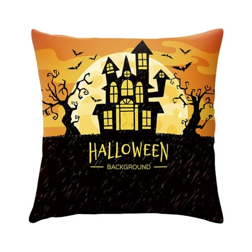 16 Styles Halloween Cushion Cover Black Cat Castle