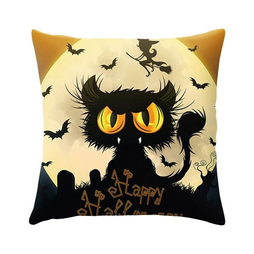 16 Styles Halloween Cushion Cover Black Cat Castle