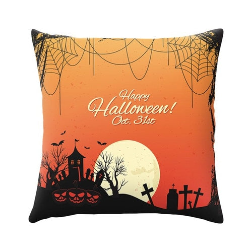 16 Styles Halloween Cushion Cover Black Cat Castle