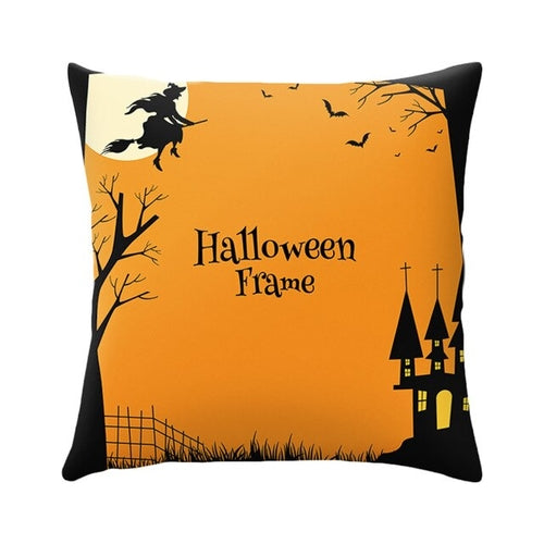 16 Styles Halloween Cushion Cover Black Cat Castle