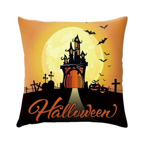 16 Styles Halloween Cushion Cover Black Cat Castle