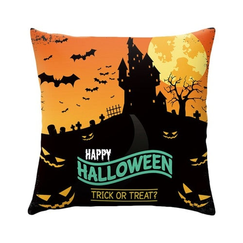 16 Styles Halloween Cushion Cover Black Cat Castle