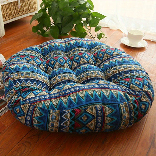 Boho Ethnic Yoga Cushion  Cotton Linen Floor Pillow