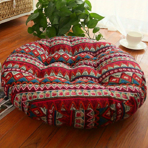 Boho Ethnic Yoga Cushion  Cotton Linen Floor Pillow