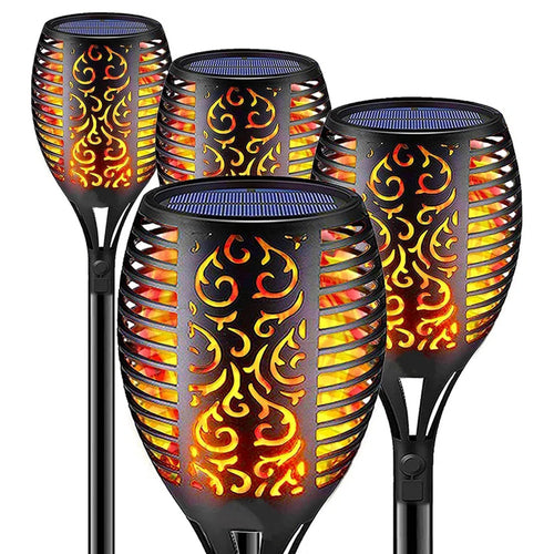 4 Pack Solar Lights Outdoor Solar 12 Led Torch Flickering Flame Lights