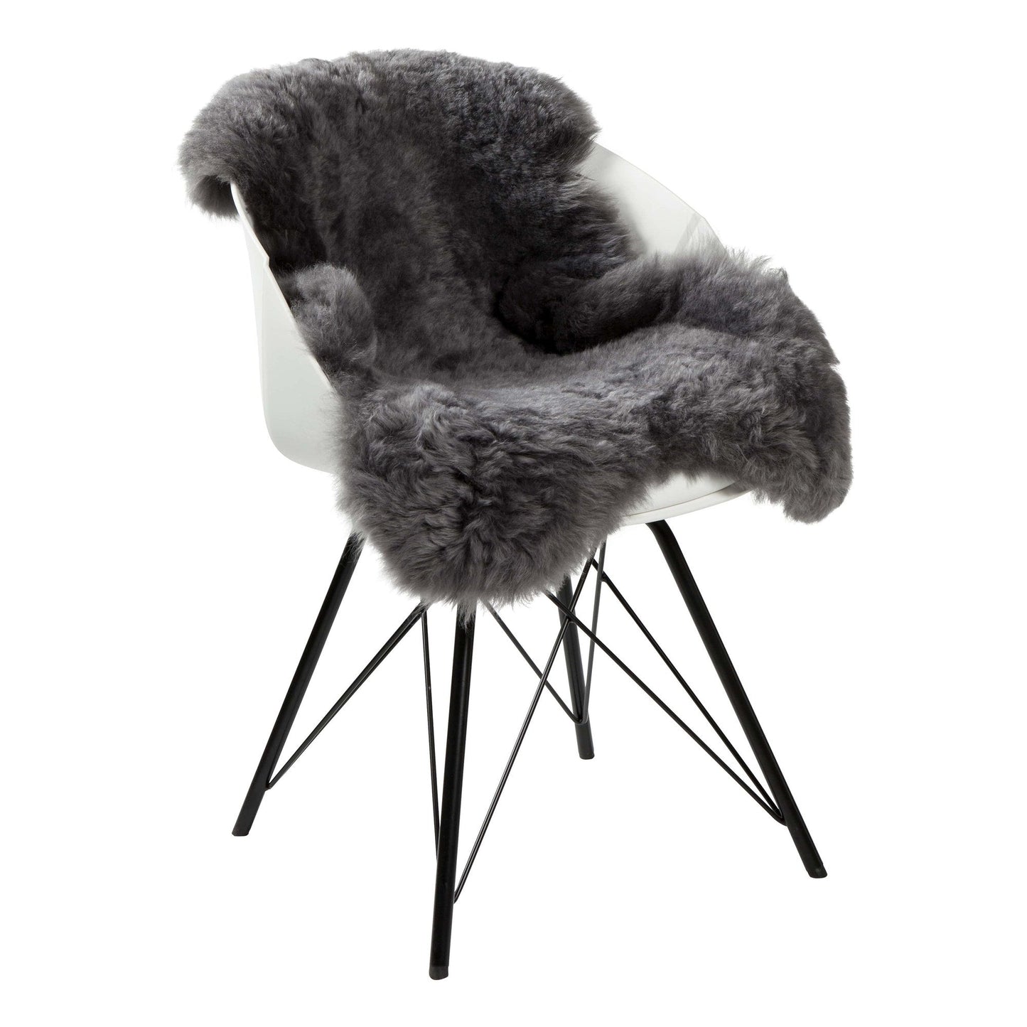 Schapenvacht IJslands | Grijs kort | 100 x 65cm