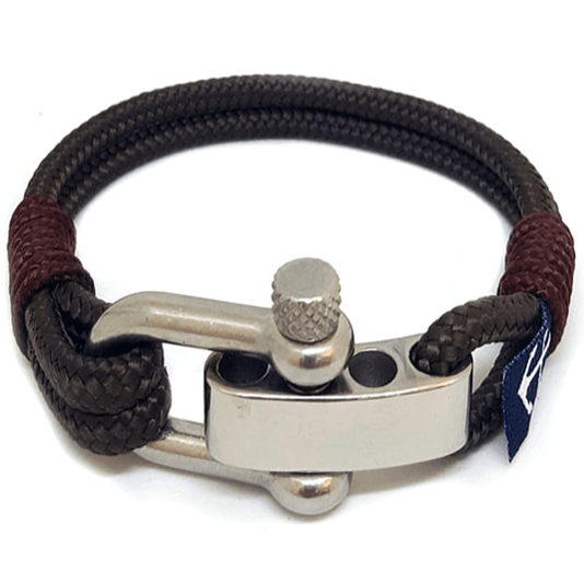 Adjustable Shackle Beige Nautical Bracelet