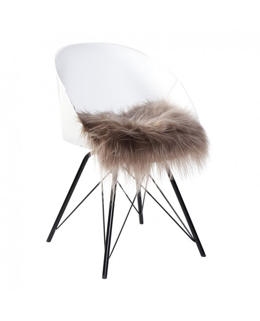 Stoelkussen schapenvacht IJslands | Taupe | 37 x 37cm