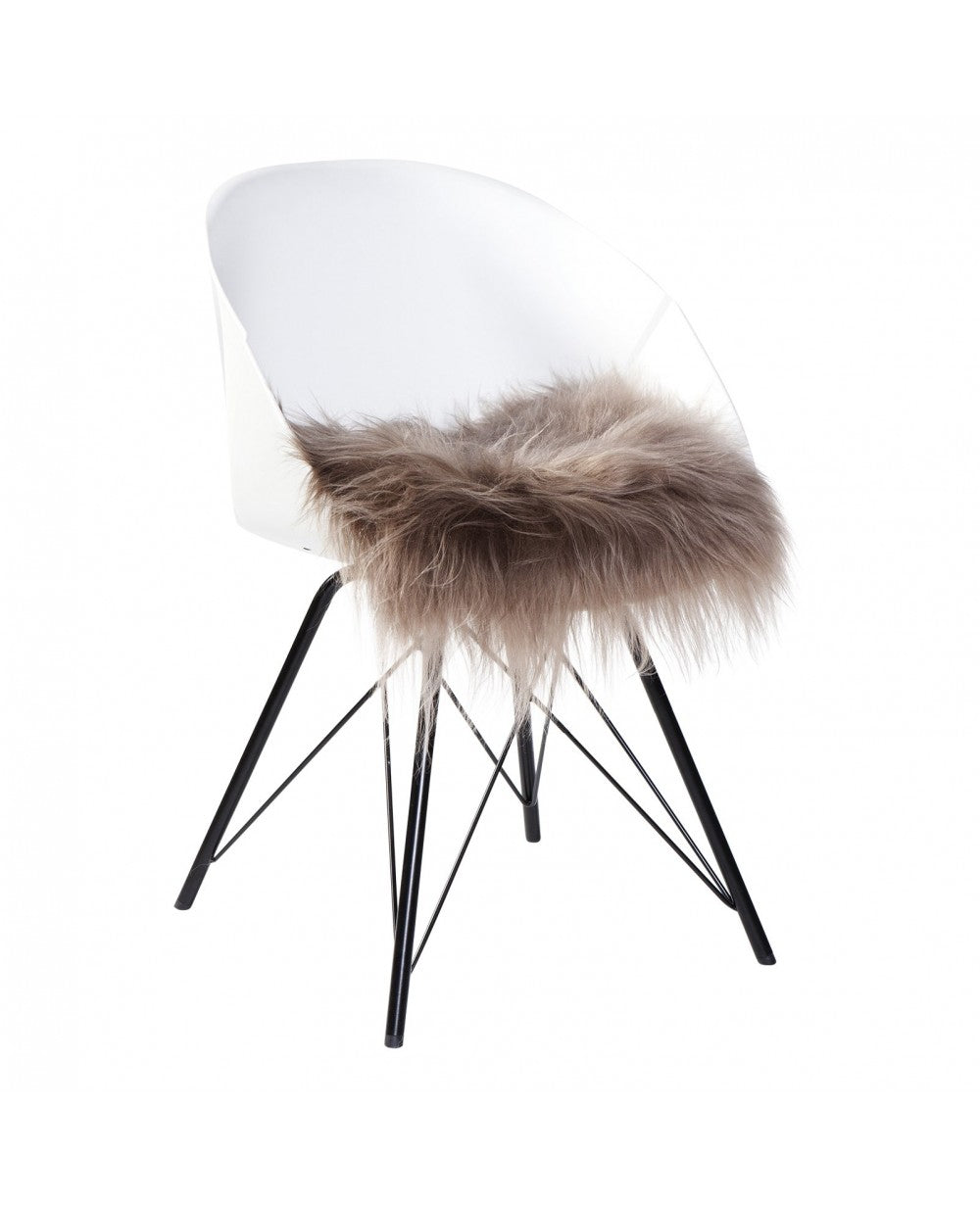 Stoelkussen schapenvacht IJslands | Taupe | 37 x 37cm