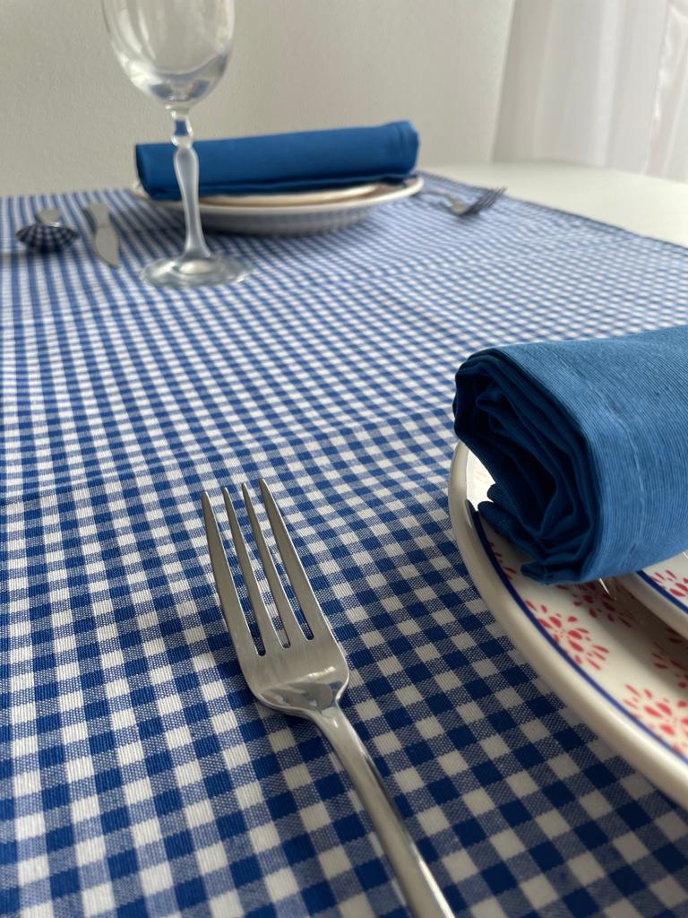 CAMINO DE MESA VICHY AZUL