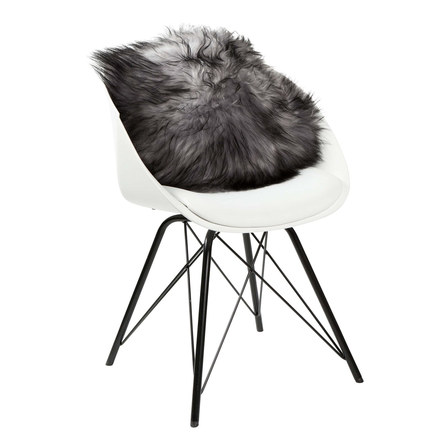 Sierkussen schapenvacht IJslands | Melange grijs | 40 x 40cm