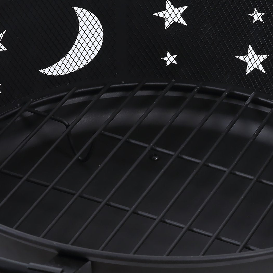 Outdoor Fire Pit BBQ Portable Wood Camping Fireplace Heater Patio