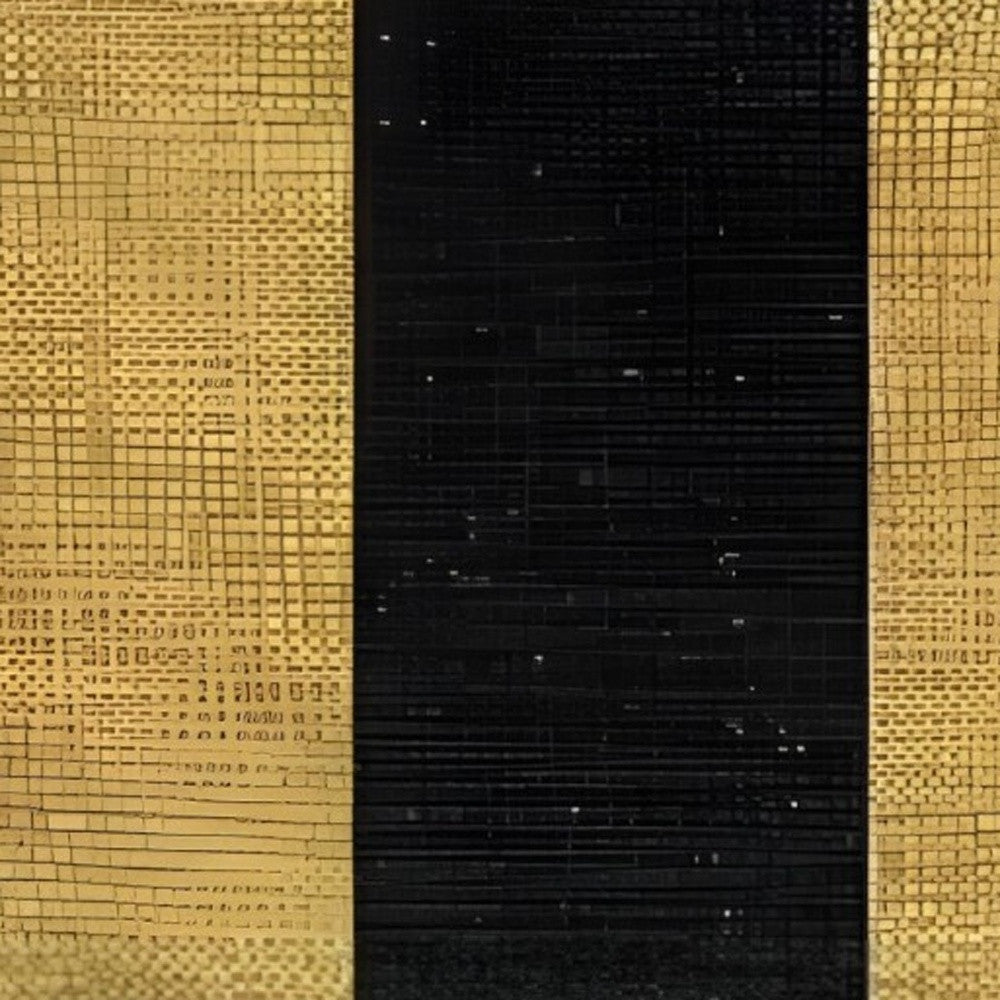 Set Of Two 18" X 18" Yellow And Black Geometric Zippered Handmade