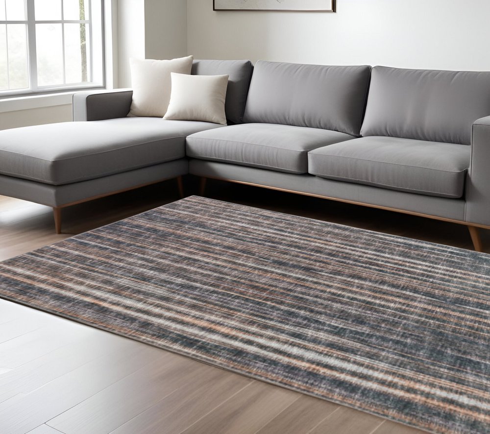 8' X 10' Brown Ombre Tufted Handmade Area Rug