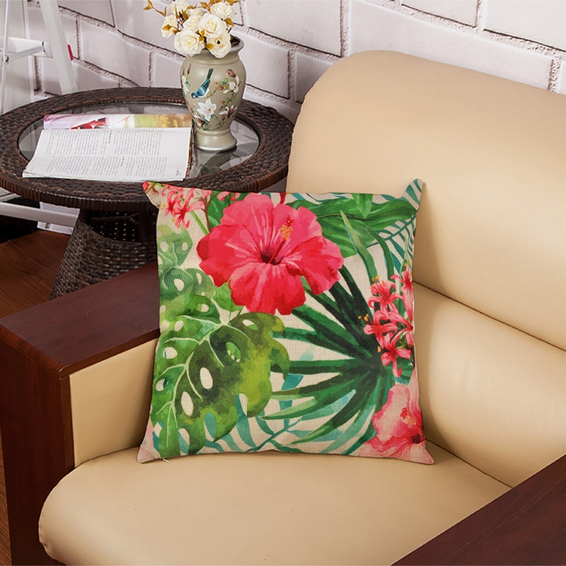 4Pcs 45x45cm Hawaii Flamingo Decoration Sofa