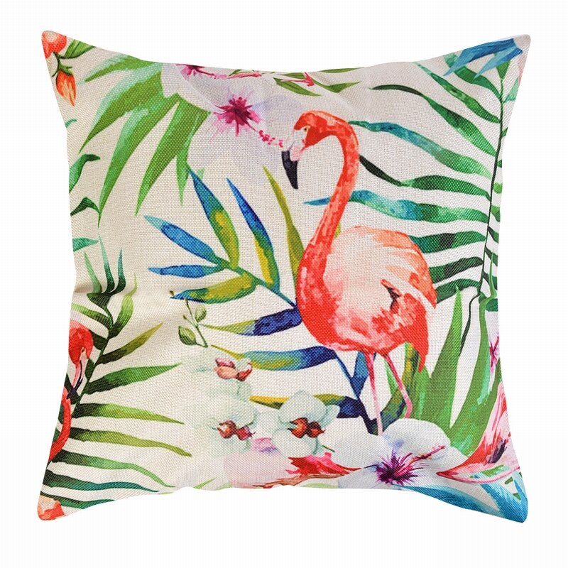 4Pcs 45x45cm Hawaii Flamingo Decoration Sofa