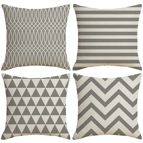 4Pcs/Set 45cm*45cm Geometric Printed Pillow