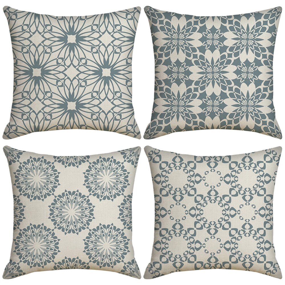 4Pcs/Set 45cm*45cm Geometric Printed Pillow