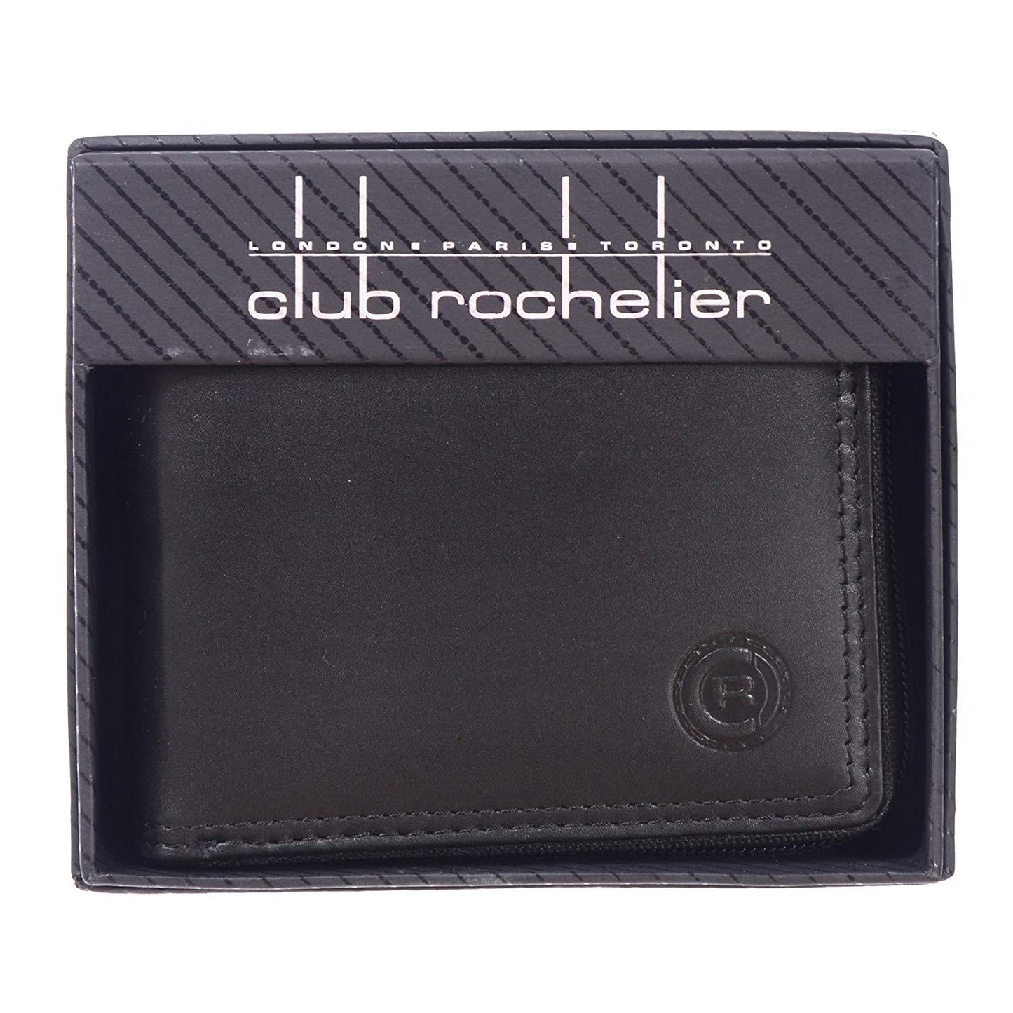 Men's Leather Zip Around Billfold Wallet