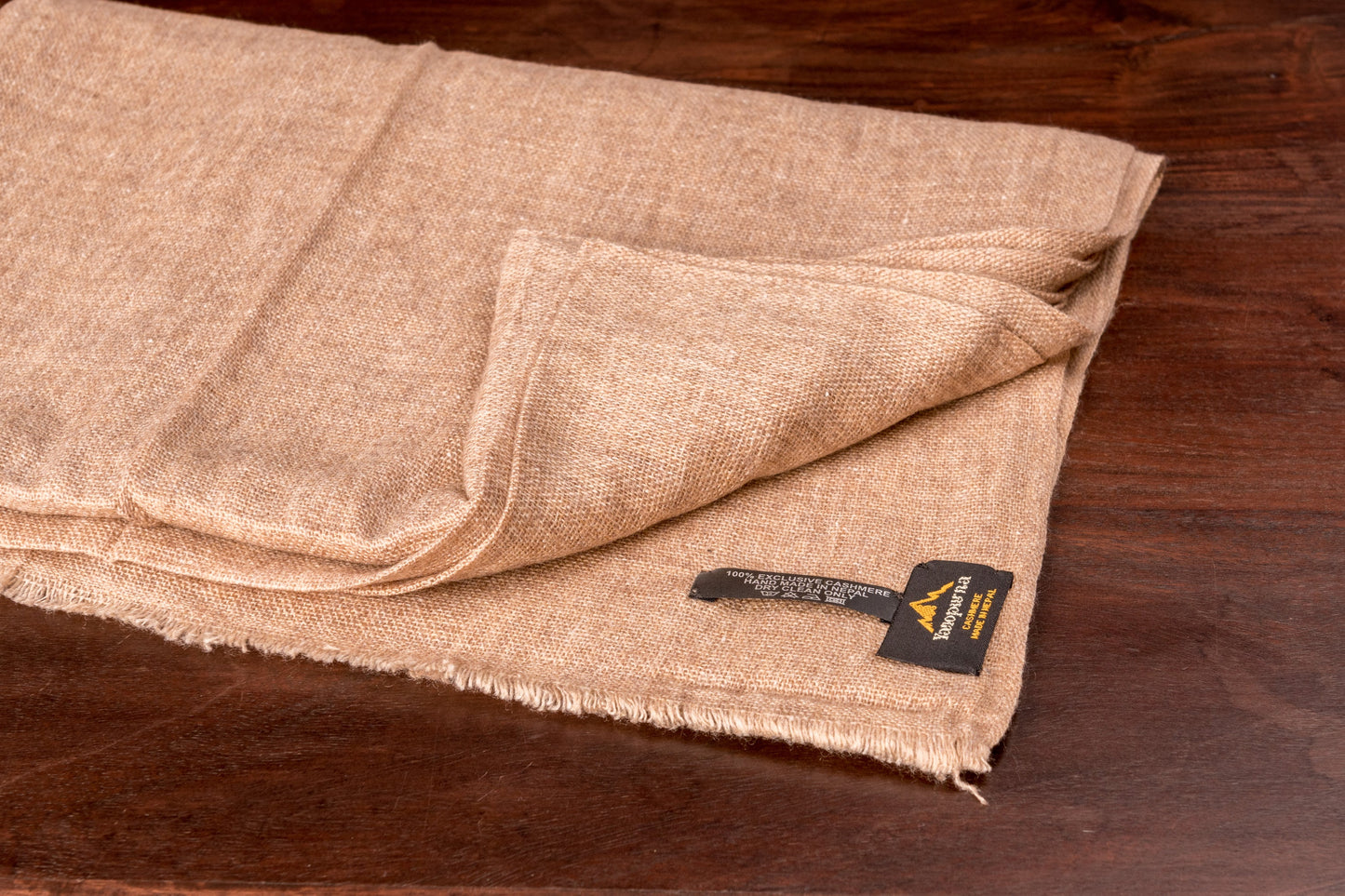Kaschmirtuch braun einfarbig