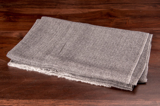 Kaschmirtuch schwarzgrau mit Karomuster/ kariert