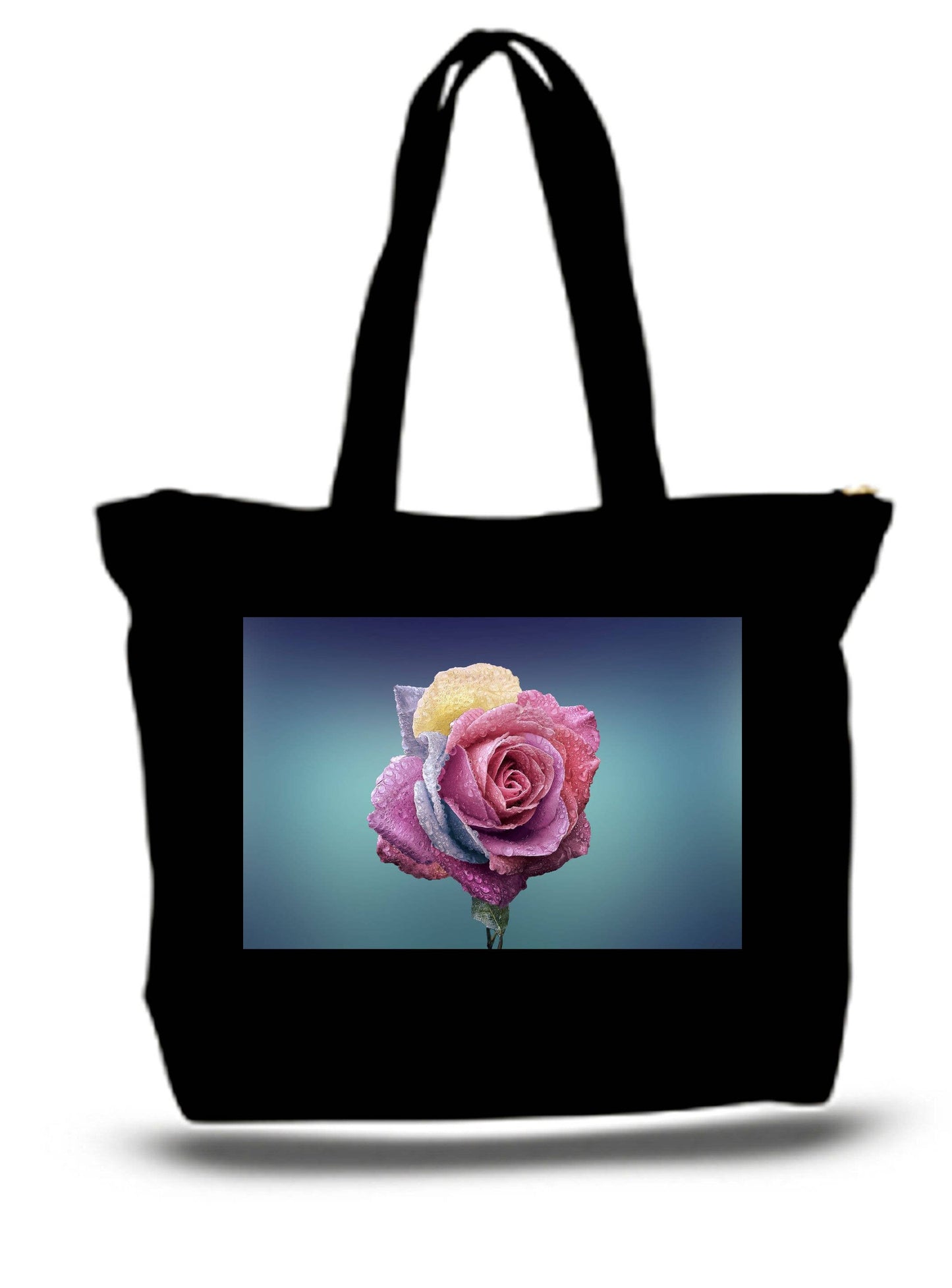 Pink Rose Large Tote Grocery & Stuff Bag