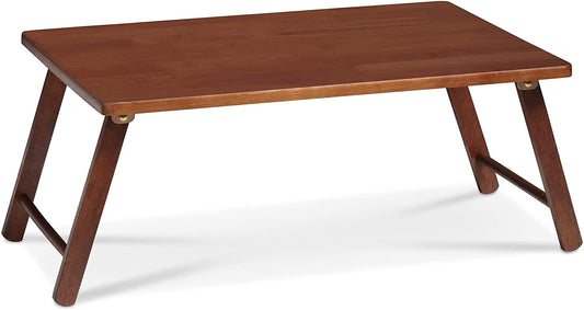 VIKUS Walnut Foldable Laptop Desk and Bed Tray Table