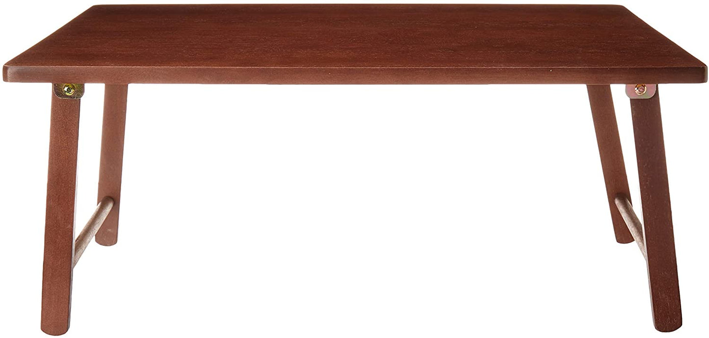 VIKUS Walnut Foldable Laptop Desk and Bed Tray Table