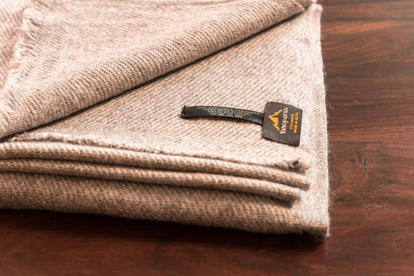 Kaschmirschal grau einfarbig