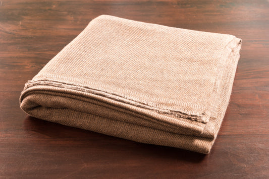 Kaschmirdecke dunkelbraun einfarbig