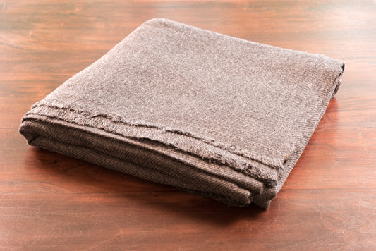 Kaschmirdecke schwarzgrau einfarbig