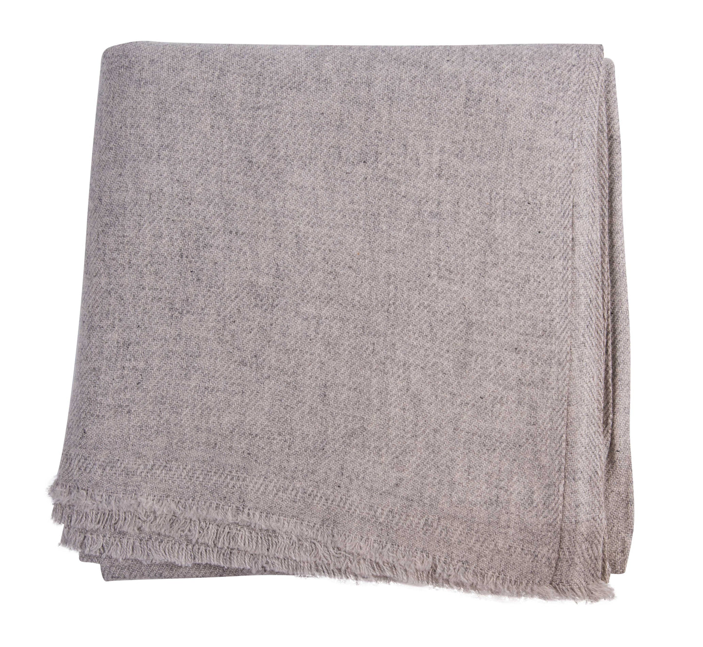 Kaschmirdecke hellgrau einfarbig