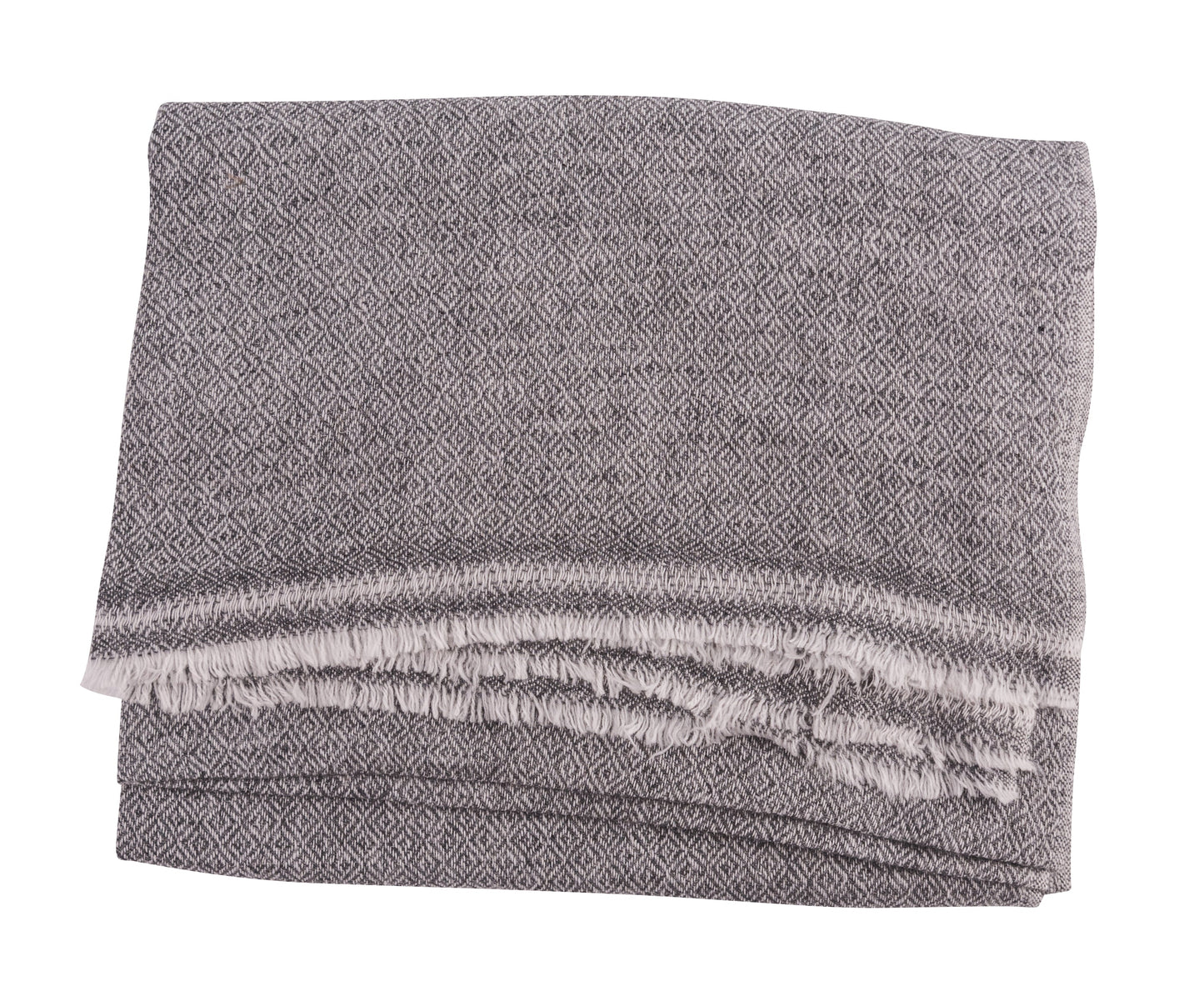 Kaschmirtuch dunkelgrau mit Karomuster/ kariert