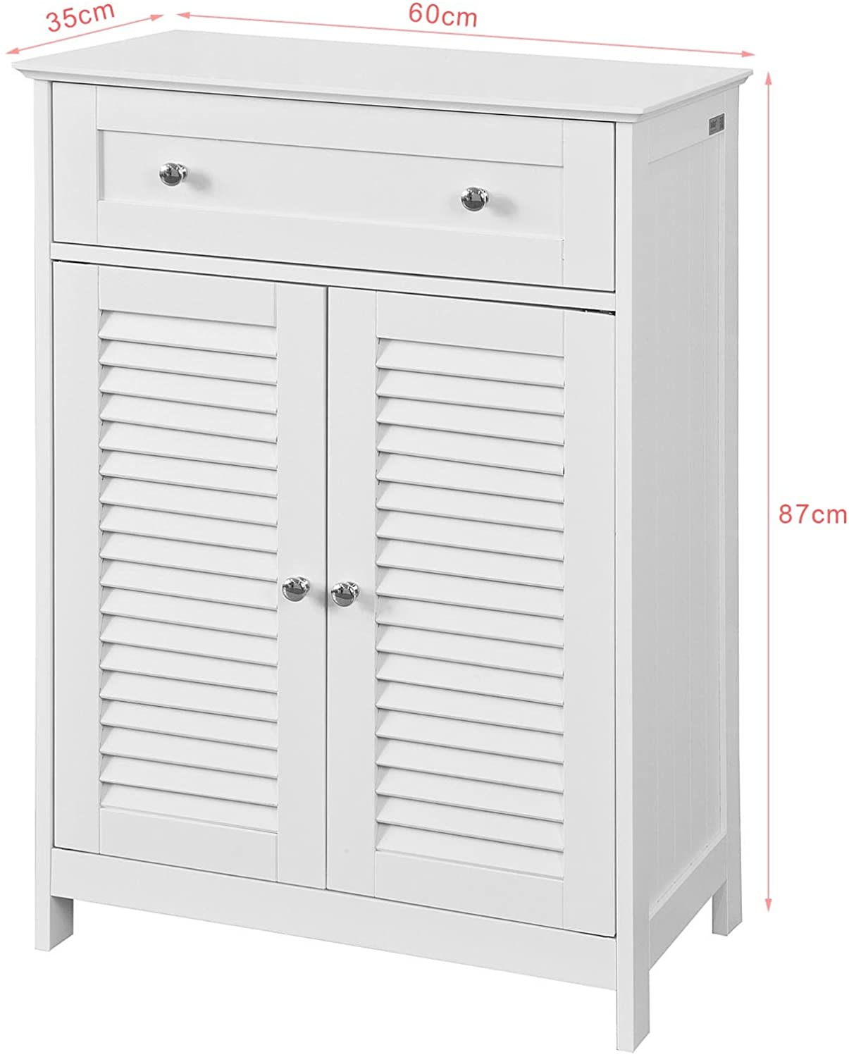 VIKUS Freestanding Storage Cabinet with Doors/Drawer 60x87x35 cm
