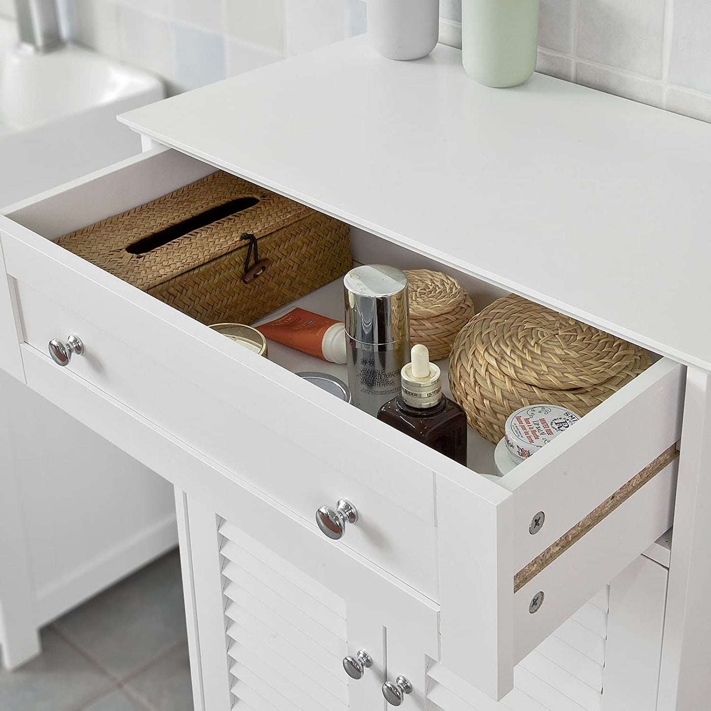 VIKUS Freestanding Storage Cabinet with Doors/Drawer 60x87x35 cm