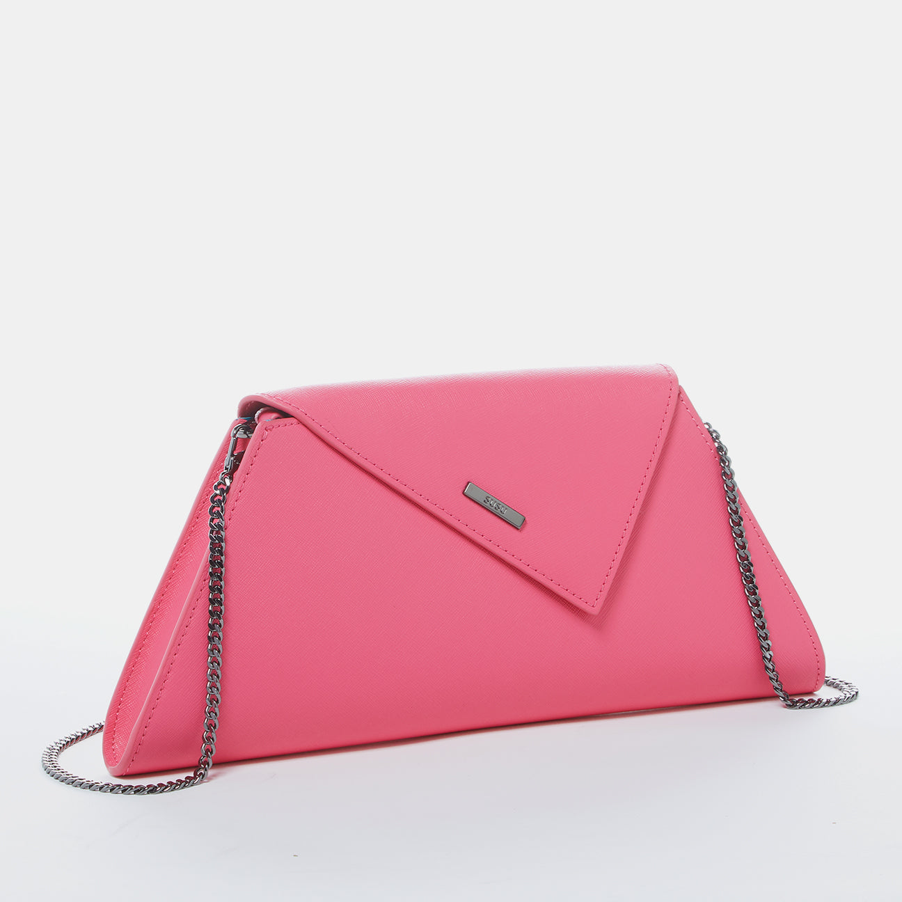 SUSU Hot Pink Purse Leather Clutch Bag Crossbody Evening Purse Unique