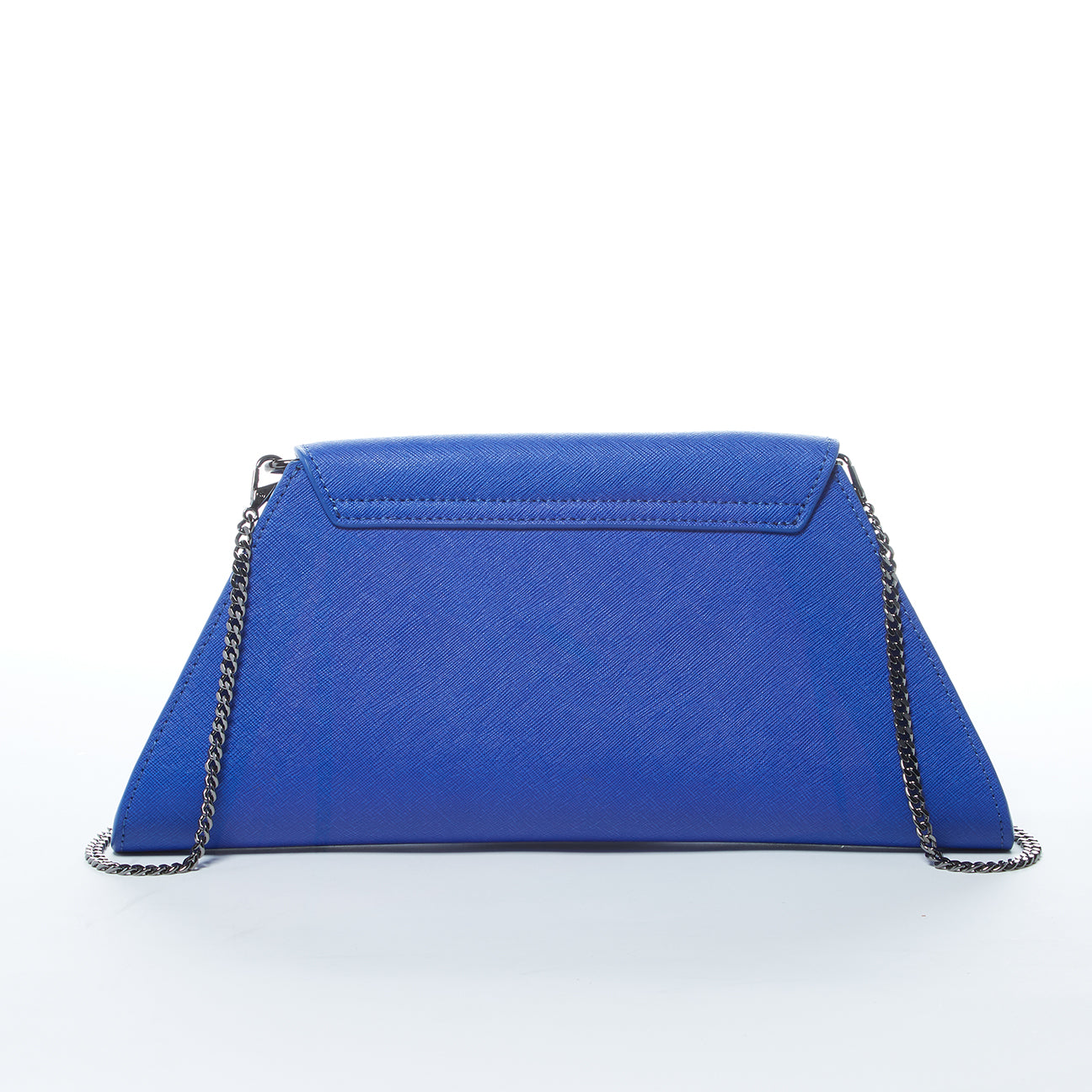 SUSU Leather Clutch Bag Evening Purse Cobalt Blue Unique Women's